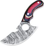 HUNTLUX Ulu Chef Knife for With Leather Sheath